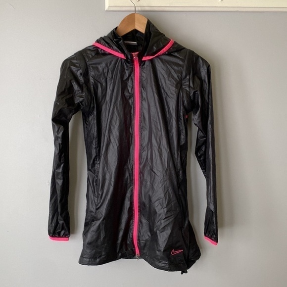 Nike Jackets & Blazers - NIKE GOLF Dri Fit Jacket Women's XS Black Pink Lightweight Removable Sleeves